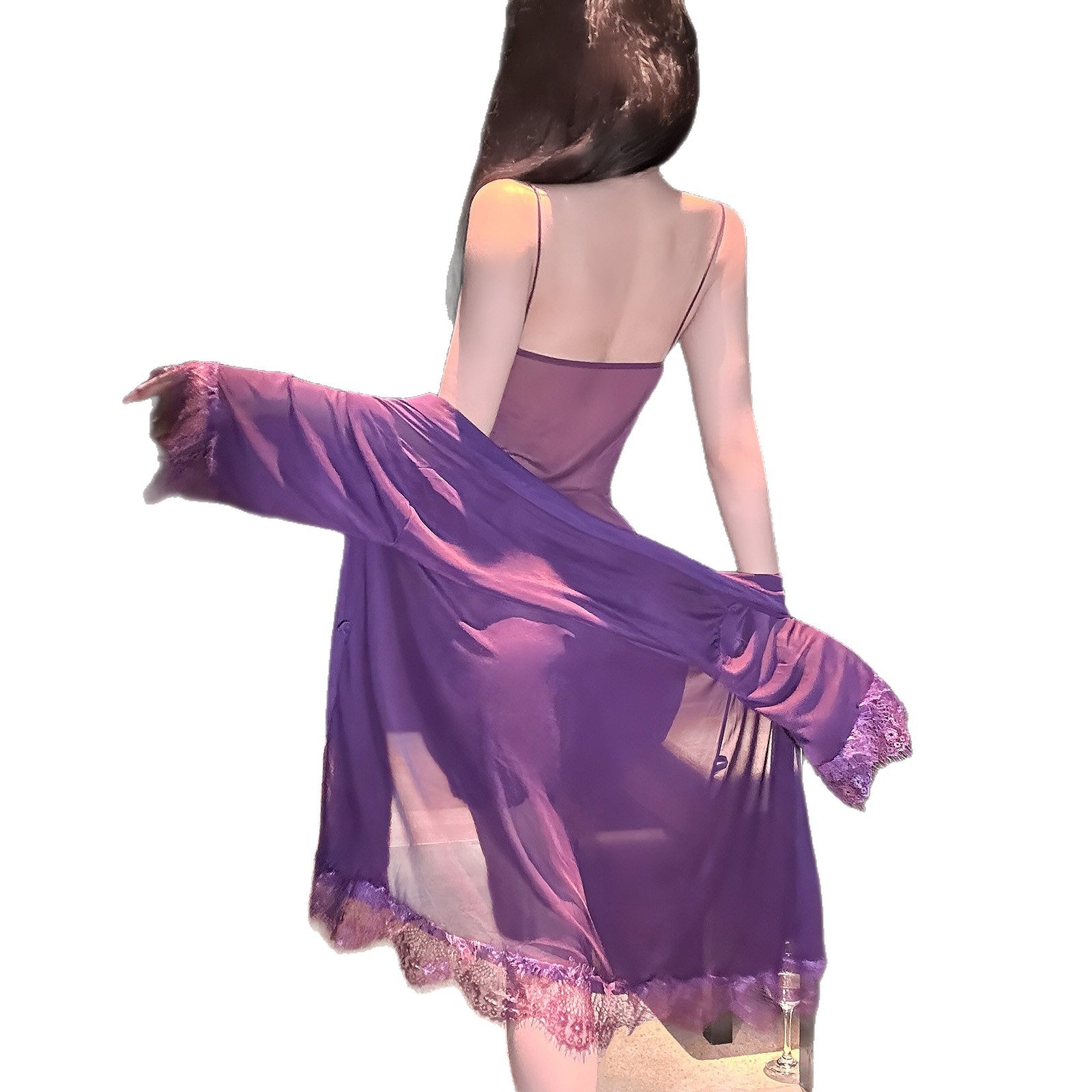 Mesh Lace With Hollow-out Design, Including A Fully Embellished Water-soluble Coat